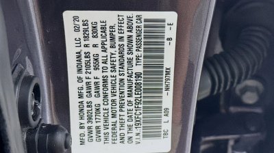 2020 Honda Civic Touring